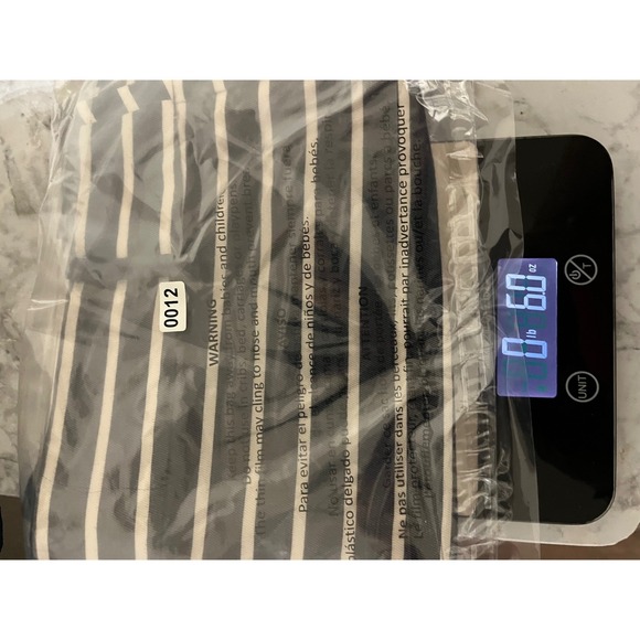 Madewell SPRING Navy White Striped V Neck Button Front Sweater Woman's Medium - Picture 6 of 6